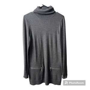 MICHAEL Michael Kors Charcoal Gray Cowl Neck Long Sleeve Sweater Size M